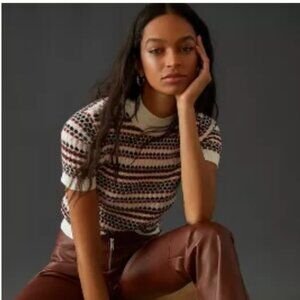 Maeve Short Sleeve Sweater by Anthropologie Size Small